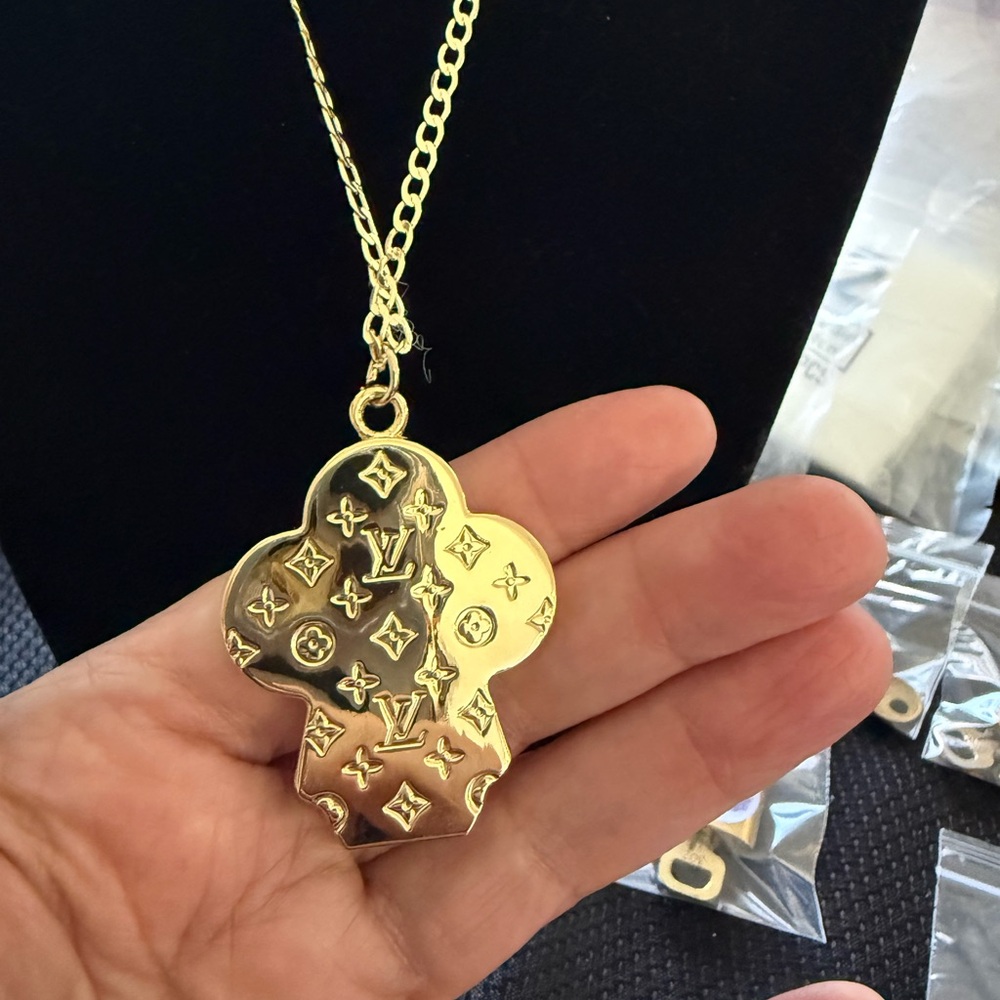 Fashion Gold Toned Vivienne Charm Necklace - Picture 4 of 8